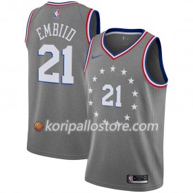 Philadelphia 76ers Joel Embiid 21 2018-19 Nike City Edition Harmaa Miesten Pelipaidat Swingman 